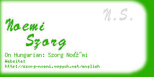 noemi szorg business card